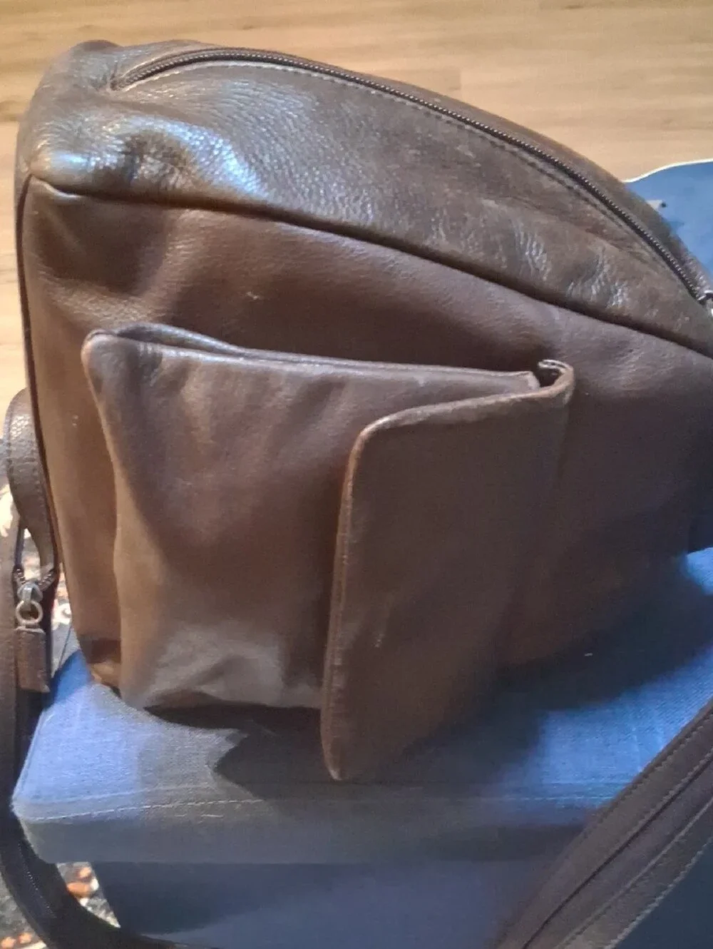 Nine West Unisex Brown Leather Sling Backpack - Classic Everyday Carry
